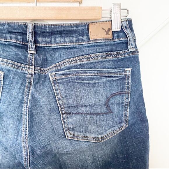 AEO dark denim wash jeggings jeans pockets size 4 - Picture 4 of 6
